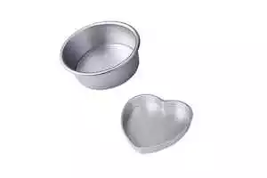 Kanshitas Rasoiware Aluminium Heart Shape (7 inches) & Round Shape